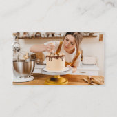 Carte De Visite Contemporain minimaliste Script photo Blush rose (Dos)