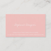Carte De Visite Contemporain minimaliste Script photo Blush rose (Devant)