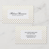 Carte De Visite Contemporain | Pois | Or III (Devant / Derrière)