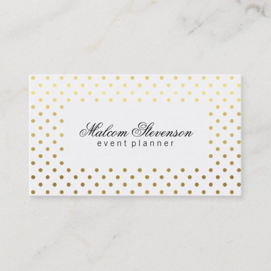 Carte De Visite Contemporain | Pois | Or III (Devant)