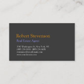 Carte de visite contemporain tendance gris bleu ja (Dos)