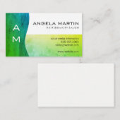 Carte De Visite Contemporain vert (Devant / Derrière)