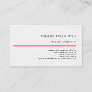 Carte de visite contemporaine noir blanc rouge