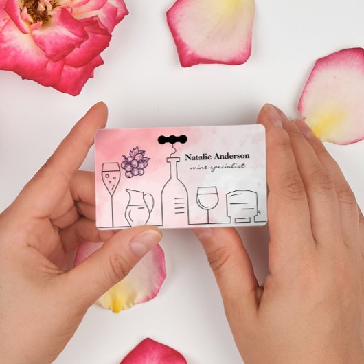 Carte De Visite Contenants à vin