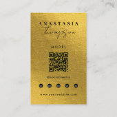 Carte De Visite Contenu modifiable Influencer Créateur Or (Dos)