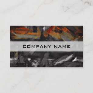Carte De Visite Contour Abstrait de pinceau de peinture couleur #1