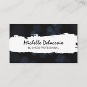 Carte De Visite Contour brossé | Arrière - plan Bokeh (Devant)