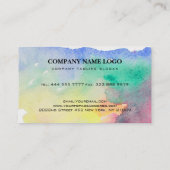 Carte De Visite Contour de pinceau coloré (Dos)