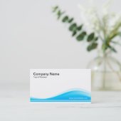 Carte De Visite Contour de vague - bleu ciel (Debout devant)