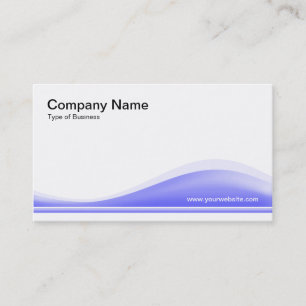 Carte De Visite Contour de vague - Bleu pastel