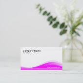 Carte De Visite Contour de vague - Magenta (Debout devant)