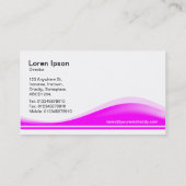 Carte De Visite Contour de vague - Magenta (Dos)