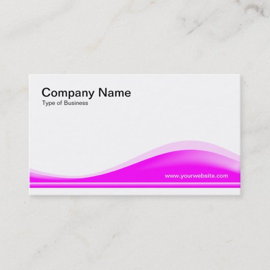 Carte De Visite Contour de vague - Magenta (Devant)