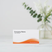 Carte De Visite Contour de vague - orange (Debout devant)