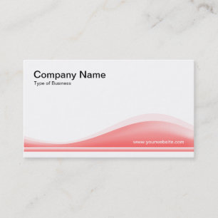 Carte De Visite Contour de vague - Rose tendre