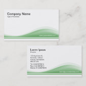 Carte De Visite Contour de vague - Vert dégradé (Devant / Derrière)