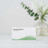 Carte De Visite Contour de vague - Vert dégradé (Debout devant)