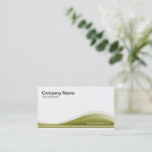 Carte De Visite Contour de vague - Vert olive (Debout devant)