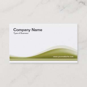 Carte De Visite Contour de vague - Vert olive