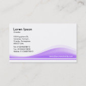 Carte De Visite Contour des vagues - Purple de Pâques (Dos)