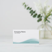 Carte De Visite Contour d'onde - Bleu Vert (Debout devant)