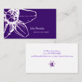 Carte De Visite Contour floral d'Isla (Devant / Derrière)