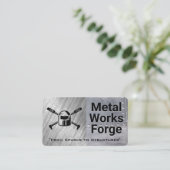 Carte De Visite Contract Worker | Blue Collar Work | Welding (Debout devant)