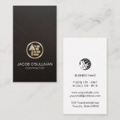 Carte De Visite Contractant Construction Bâtiment (Devant / Derrière)