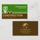 Carte De Visite Contractant de construction de l'arbre de construc (Devant / Derrière)