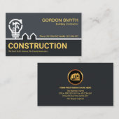 Carte De Visite Contractant de construction d'un bâtiment frontali (Devant / Derrière)