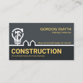 Carte De Visite Contractant de construction d'un bâtiment frontali (Devant)