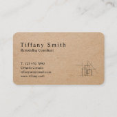 Carte De Visite Contractant de la construction du bâtiment Papier (Dos)