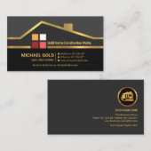 Carte De Visite Contractant de l'immeuble de Faux Gold (Devant / Derrière)