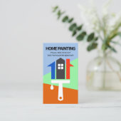 Carte De Visite Contractant de Peinture à pinceau de maison créati (Debout devant)