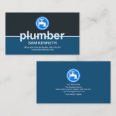 Carte De Visite Contractant de plomberie de plomberie simple Rétro (Devant / Derrière)
