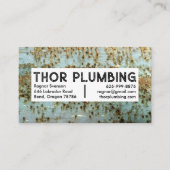 Carte De Visite Contractant en plombier Handyman Cool Texture rust (Devant)