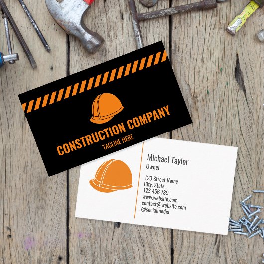 Carte De Visite Contracteur de construction professionnelle Métal