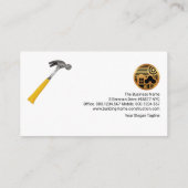 Carte De Visite Contracteur de panneaux en bois de maçonnerie créa (Dos)