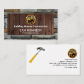 Carte De Visite Contracteur de panneaux en bois de maçonnerie créa (Devant / Derrière)