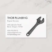 Carte De Visite Contracteur de plombier Cool de clé mécanique (Devant)