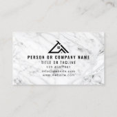 Carte De Visite Contracteur professionnel en pierre de marbre de l (Dos)