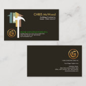 Carte De Visite Contracteurs de bâtiment élégant Créatif Fancy Hom (Devant / Derrière)