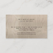Carte De Visite Contracteurs de construction de texte sculpté (Dos)