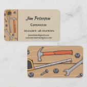 Carte De Visite Contractor Construction Business (Devant / Derrière)