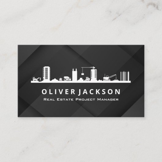 Carte De Visite Contractor Craftsman  | Building Engineer (Devant)