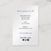 Carte De Visite Contrat de classe métallique  (Dos)