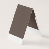 Carte De Visite Contre un mur Brown élégant (Devant)