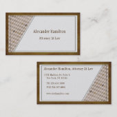 Carte De Visite Contrôle à motifs de losanges d'acajou exécutif (Devant / Derrière)