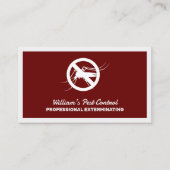 Carte De Visite Contrôle antiparasitaire exterminateur (Devant)