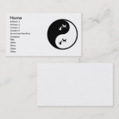 Carte De Visite Contrôle d'animal de Yin Yang (Devant / Derrière)